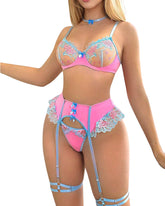 Women's Sexy-Lingerie G-String Lace Sleepwear Dress Babydoll Nightwear Underwear